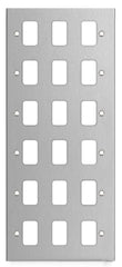 GUG18GSS Ultimate grid flat cover plate stainless steel 18 gang (c/w mounting frame)