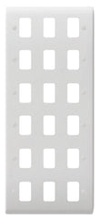 GUG18G Ultimate grid white moulded 18 gang flush plate (c/w mounting frame)
