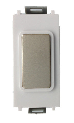 GUGEMWWPN Ultimate grid 2 way & multiway retractive switch (for use with electronic dimmers only) pearl nickel white insert