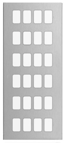 GUGS24GSS Ultimate grid screwless cover plate stainless steel 24 gang (c/w mounting frame)