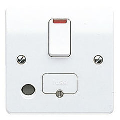 MK Electric K1030WHI Logic Plus 13A DP Switched Fused Connection Unit with Front Flex Outlet