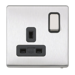 MK K24357BSSB - 13A 1G Dp Dual Earth Switched Socket