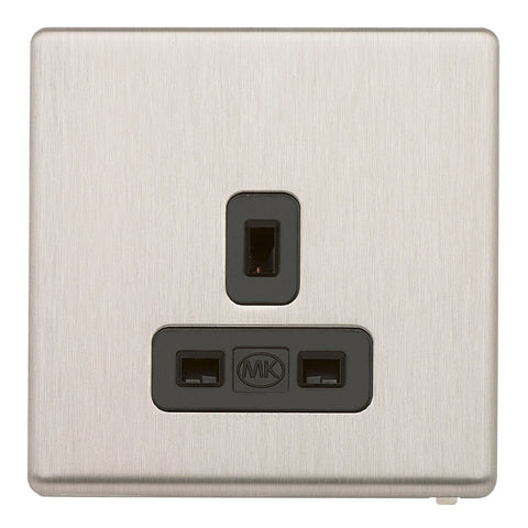 MK K24780BSSB - 13A 1G Dp Dual Earth Unswitched Socket