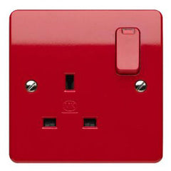 MK Electric K2657D1RED Logic Plus 13A 1 Gang DP Switched Socket Outlet & Neon