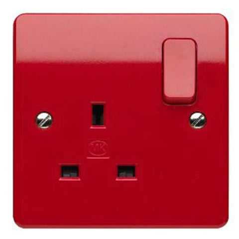 MK Electric K2757D1RED Logic Plus 13A 1 Gang DP Switched Socket Outlet