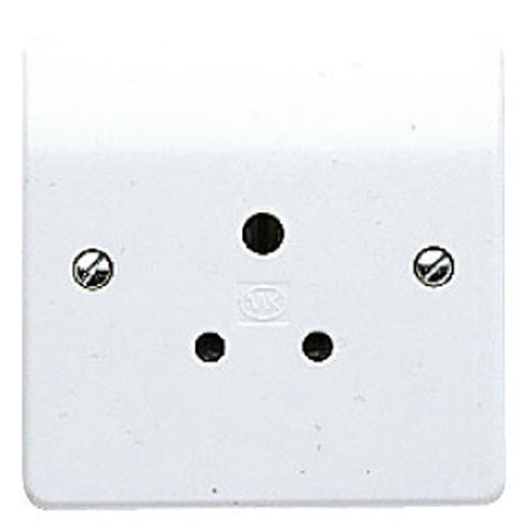 MK Electric K2891WHI Logic Plus 5A 1 Gang Round Pin Switched Socket Outlet