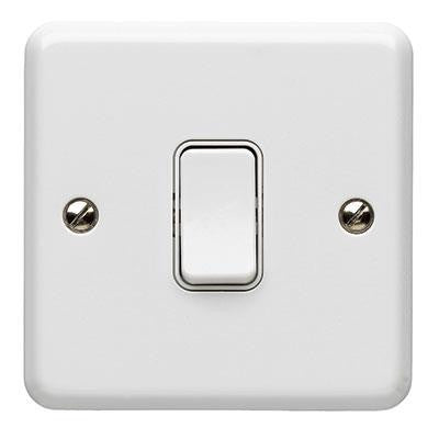 K3091WHI - 10A 1 Gang 2 Way Plateswitch  - White