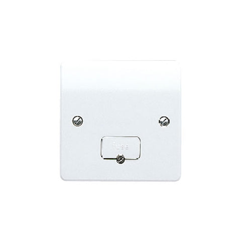 MK Electric K337KOWHI Logic Plus 13A DP Unswitched Fused Connection Unit with Flex Outlet and Tamperproof Screw