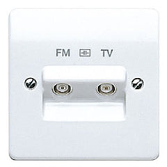 MK Electric K3522WHI Logic Plus 1 Gang Twin Isolated TV / FM Socket Diplexer