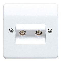 MK Electric K3523WHI Logic Plus 1 Gang Twin Non-Isolated TV/FM Co-Axial Socket