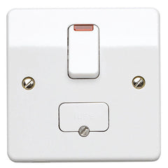MK Electric K370WHI Logic Plus 13A DP Switched Fused Connection Unit With Neon Flex Outlet In Base