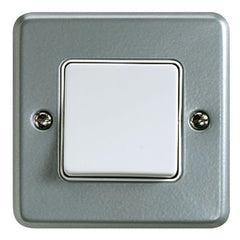 K3781ALM - 10A 1 Gang Single Pole 2 Way Wide Switch - Metallic