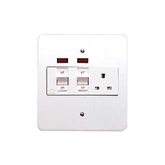 MK Electric K5011WHI Logic Plus 45A White Metal DP Flush Mounting Cooker Control Unit With 13A Switchsocket & Neons