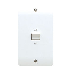 MK Electric K5205WHI Logic Plus 50A 2 Gang Vertical DPOn-Off Switch