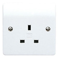 MK Electric K780WHI Logic Plus 13A 1 Gang Unswitched Socket