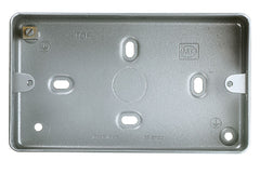 K8892ALM - 2 Gang Backbox With Knockouts - Metallic