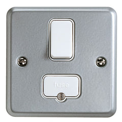 K942ALM - 13A Double Pole Switched Fused Connection Unit - Metallic