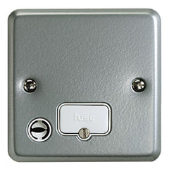 K989ALM - 13Amp Unswitched Connection Unit with Flex Out - Metallic