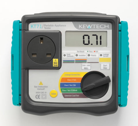 Kewtech - KT71 Manual Hand Held PAT Tester mains operated