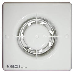 Manrose Quiet Range QF100H 4 inch (100mm) Part L Compliant Toilet / Bathroom Extractor Fan with Humidistat & Timer (QF100H)