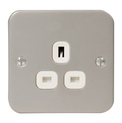 MC523 - 1 Gang 13 Amp Unswitched Socket Outlet - Metallic