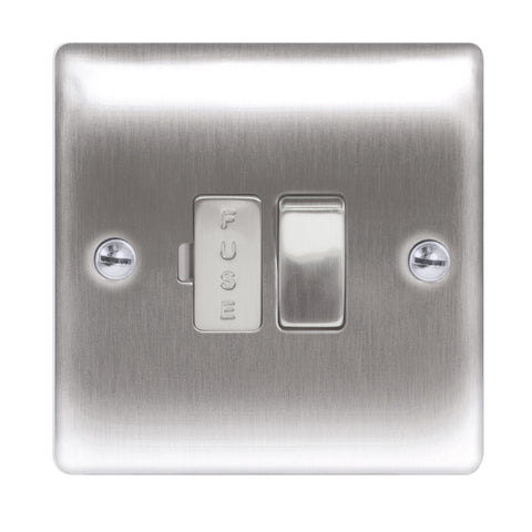 BG  Nexus Metal - NBS50 -  Brushed Steel 13A Switched Fused Connection Units (FCU)