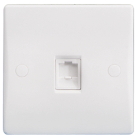 GU7071 Ultimate white moulded RJ45 single data outlet