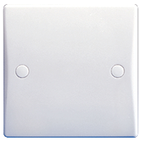 GU8010 Ultimate white moulded 1 gang blank plate