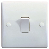 GU1014 Ultimate white moulded 1 gang intermediate 10AX plate switch