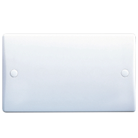 GU8020 Ultimate white moulded 2 gang blank plate