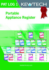 Kewtech - PATLOG1 PAT Test A4 log book includes 50pgs & 1 cert) for  multiple site