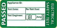 PAT Testing - Pass Appliance Labels 100 Per Roll