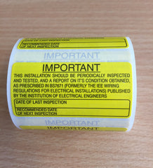 Periodic Inspection Labels (250 Per Roll)