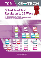 Kewtech - TC5 Schedule of Test results 12 Ways
