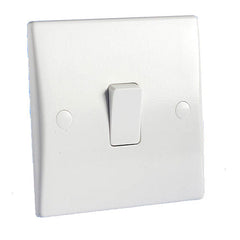 GU1012 Ultimate white moulded 1 gang 2 way 16AX plate switch