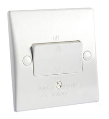 GU1013 Ultimate white moulded 1 gang TP isolator 10A plate switch
