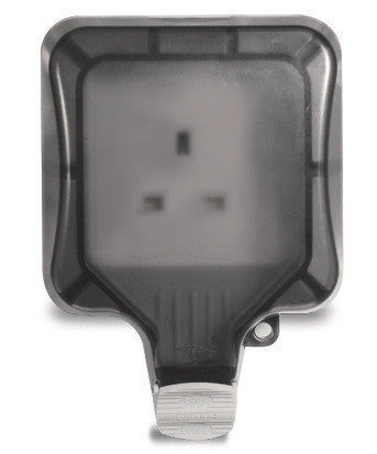 BG Nexus Storm WP23 - IP66 1 Gang 13 Amp IP Rated Unwitched Socket Outlet - Grey